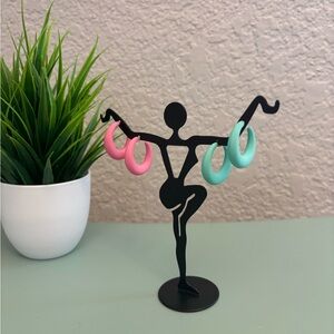 Boutique🦋 2 Pairs of Pink/Blue Hoop Earrings!!